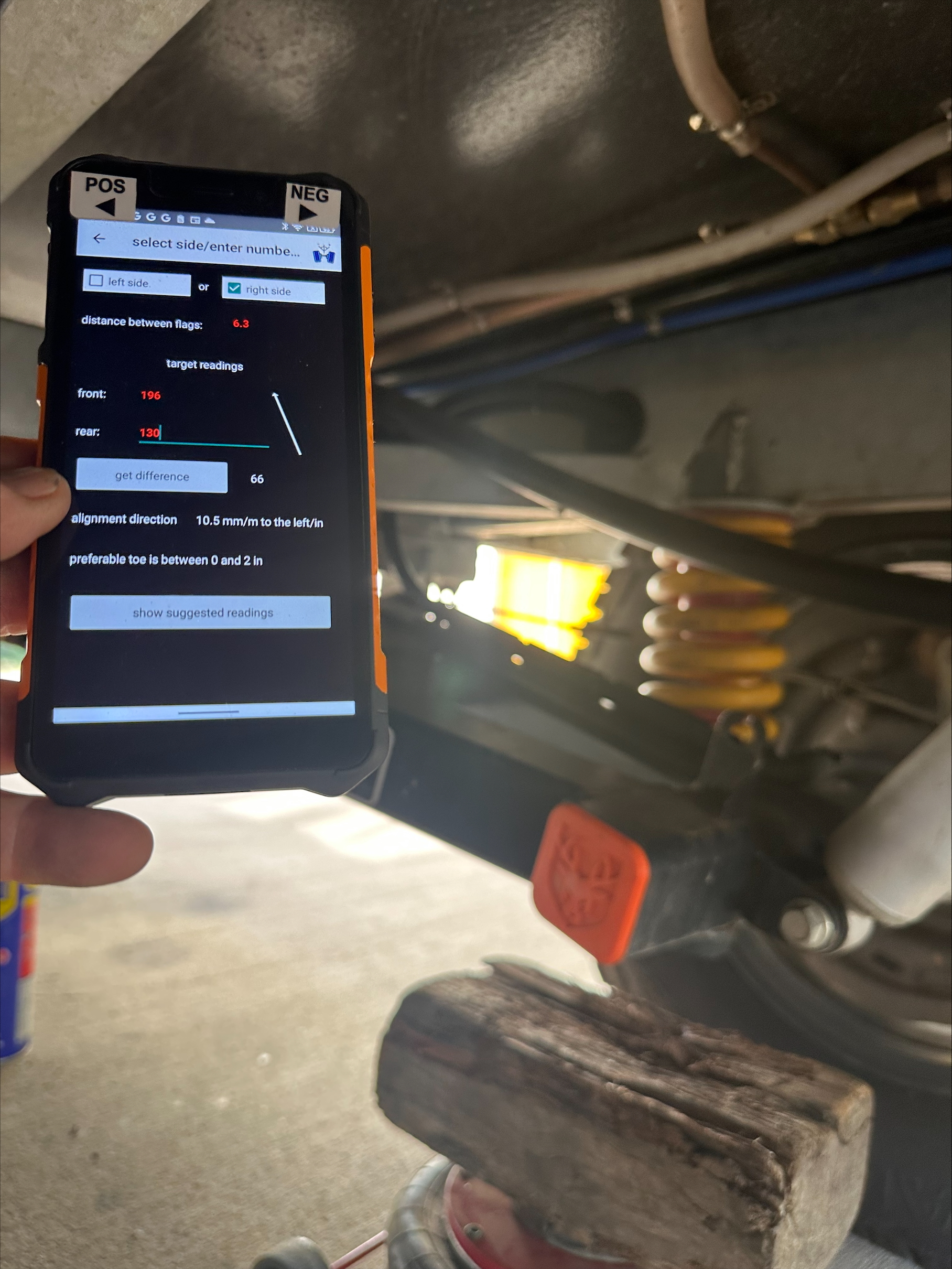 Caravan wheel alignment toe adjustment software